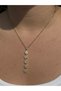 Xuping Luxurious Women's Necklace with a Row of Flower-Shaped Zircon Stones and a Pendant (Gold & Silver) - Stainless Steel. - 3
