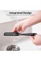 24,7cm Silicone Jar Spatula Jam Spreader for Mixing (Black) - 7