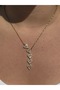 Sparkling Waterfall Y-Shaped Pendant Necklace - Gold-Silver Stainless Steel - Tarnish-Resistant