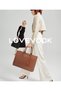 Laptop Tote Bag for Women, Leather Office Work Bag Briefcase fit for 15.6 inch Laptop, Large Teacher Computer Bag Handbag,2pcs Set Leather - 3