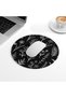 Round Mouse Pad, Cute Small Computer Mouse Mat, Personalized Pattern, Stitched Edge, Non-Slip Rubber - 2