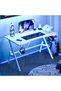 Ergonomic A-shaped Gaming Table Computer Desk with Carbon Fiber Desktop,Office Table Study Desk with