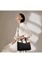 Purses for Women,Satchel Handbags Tote Bag, Black Pu Leather Shoulder Crossbody Top Handle Purse with Zipper - 2