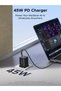 شاحن Type C بقوة 45 واط، محول شحن سريع GaN بخمسة منافذ USB-C - 4