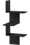 Rossi Wall Mounted Shelves, 3-Tier Rectangle, Espresso/Black - 5