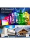 مجموعة من 2 كشاف إضاءة RGB بقوة 200 واط، كشاف إضاءة متغير الألوان، كشاف إضاءة ذكي RGB مع جهاز تحكم عن بعد - 3