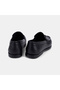 Men's Black Leather Loafers with Buckle and Band Detail. - 6