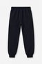 Navy Blue Boys' Elastic Waistband, Ribbed, Zippered Pocket Sweatpants 25074 - 4
