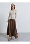 Beige Fitted Peplum Top with Button Front - 2
