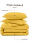 Comforter Full Size, 3 Pieces Lightweight Solid Bed Set | Mustard Yellow Soft Fluffy Down Alternativ - 7
