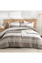 Hazel Queen Comforter Set - 3 Pieces Stripe Bedding Comforter Sets - 2