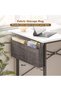 Writing Computer table, 140cm Study Desk table with Reversible Storage Shelves and Fabric Storage Ba - 6