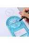 مسطرة رسم، مسطرة هندسية متعددة الوظائف جديدة، قالب رسم، أداة قياس، مسطرة رسم بلاستيكية - 4