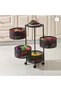 Circular Storage Rack -4 Layer Black- Durable Corrosion-Resistant Tiered Space-Saving Storage Rack w - 6