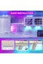 إضاءة LED RGB بـ 24 مصباح، إضاءة تحت الخزانة، شريط إضاءة LED RGB متعدد الألوان مع مستشعر حركة، إضاءة خلفية للتلفزيون - 6