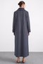 Plus-Size Suede Trench Coat with Knitted Collar Detail, NAVY 6933 - 6