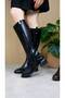 Zovya Women's Buckle-Detailed Knee-High Boots with Zipper