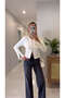 Nizla Ecru Cardigan with Zipper Detail - 2