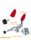 20323 Push/Pull Quick-Release Toggle Clamp 301A - 100 lbs Holding Capacity w Rubber Pressure Tip, 2P - 4
