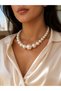White Solid Chain Necklace - 4
