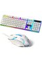 Computer Gaming Keyboard and Mouse Combo, White