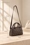 Monogram Brown Zippered Women's Shoulder Bag - 3