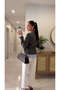 Seyra Smoked Grey Knit Top with Detailed Design. - 2