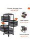 Circular Storage Rack -4 Layer Black- Durable Corrosion-Resistant Tiered Space-Saving Storage Rack w - 4