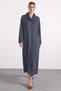 Plus-Size Suede Trench Coat with Knitted Collar Detail, NAVY 6933