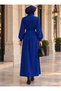 Modest Dress - Light Navy Blue - - 2