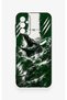 Samsung M13 Compatible Green Alligator-Themed Patterned Silicone Case - 2