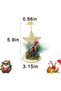 Christmas Candle Holder Candlestick Holder Candle Stick Holder Pentagram and Pine Cone Christmas Decoration Tree Pine Gift for Table Centerpiece Festive Ornaments Mantel Home Party Thanksgiving - 4