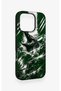 iPhone 16 Pro Compatible Green Alligator-Printed Silicone Case - 3