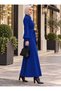 Modest Dress - Light Navy Blue - - 3