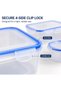Mondex 7 pieces Clip Lock Storage Set, Blue/Clear - 3