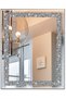 Rectangular Wall Mirror Crystal Crush Diamond Mirror for Home Décor Accent Mirror for Bathroom, Entr