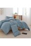 Oversized Queen Comforter Dusty Blue, 3pcs (1 Comforter & 2 - 5