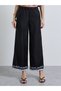 Black Embroidered Top and Pants Set - 4