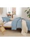 Oversized Queen Comforter Dusty Blue, 3pcs (1 Comforter & 2 - 6