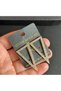 Gold Crystal-Studded Inverted Triangle Geometric Pointed-Tip Sparkling Women's Earrings - 2