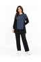 Denim and Spandex-Blend Tunic and Pants Set - 5