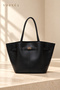 Aven Black Suede-Look Lockable Women's Handbag