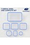 Mondex 7 pieces Clip Lock Storage Set, Blue/Clear - 8