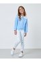 Girls Blue Floral Sweatshirt and Leggings Set - 2