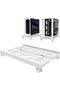 Mobile CPU Stand, CPU Rolling Stand Adjustable Computer Mobile Cart Holder with Locking Caster Wheel