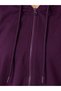 Purple Oversized Zip Through Longline Hoodie - 4