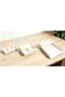 Rectangular Plastic Desk Organizer, Half Accessory Tray, White - 6