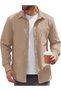 Mens Lightweight Button Down Shirt Jacket Casual Shacket Overshirt