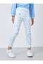 Girls Blue Floral Sweatshirt and Leggings Set - 5