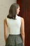 Ecru Sleeveless Turtleneck Bodysuit - 4
